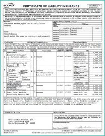 sample insurance cert